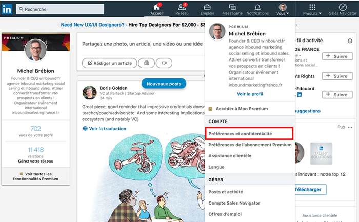 linkedin-preferences-et-confidentialite