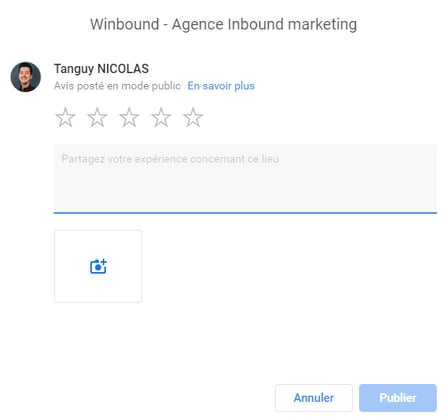 avis Google My Business