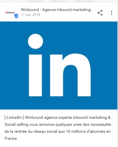 contenu Google My Business