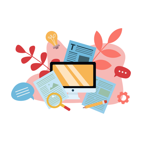 Illustration du concept de copywriting